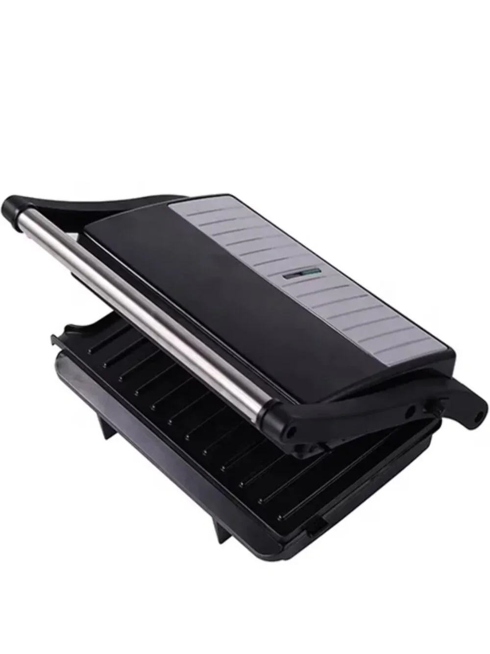 Panini Press Grill - Sandwich Maker with Non-Stick Cooking Plate Black
